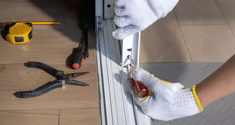 Backyard Sliding Door Track Repair in Iona, FL